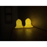 Christmas Tealight Lamp Bell Dog Neg.