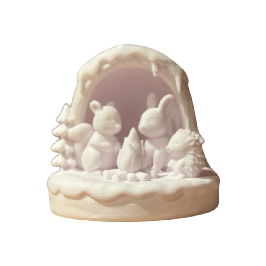 Christmas Winter Forest Diorama Tealight