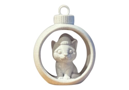Christmas Winter Cat  in Ornament