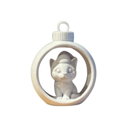 Christmas Winter Cat  in Ornament