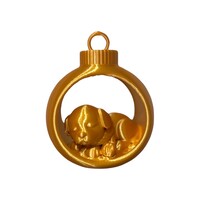 Christmas Slumber Dog in Ornament Assorti