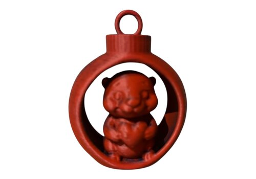 Christmas Heart Otter in Ornament Assorti