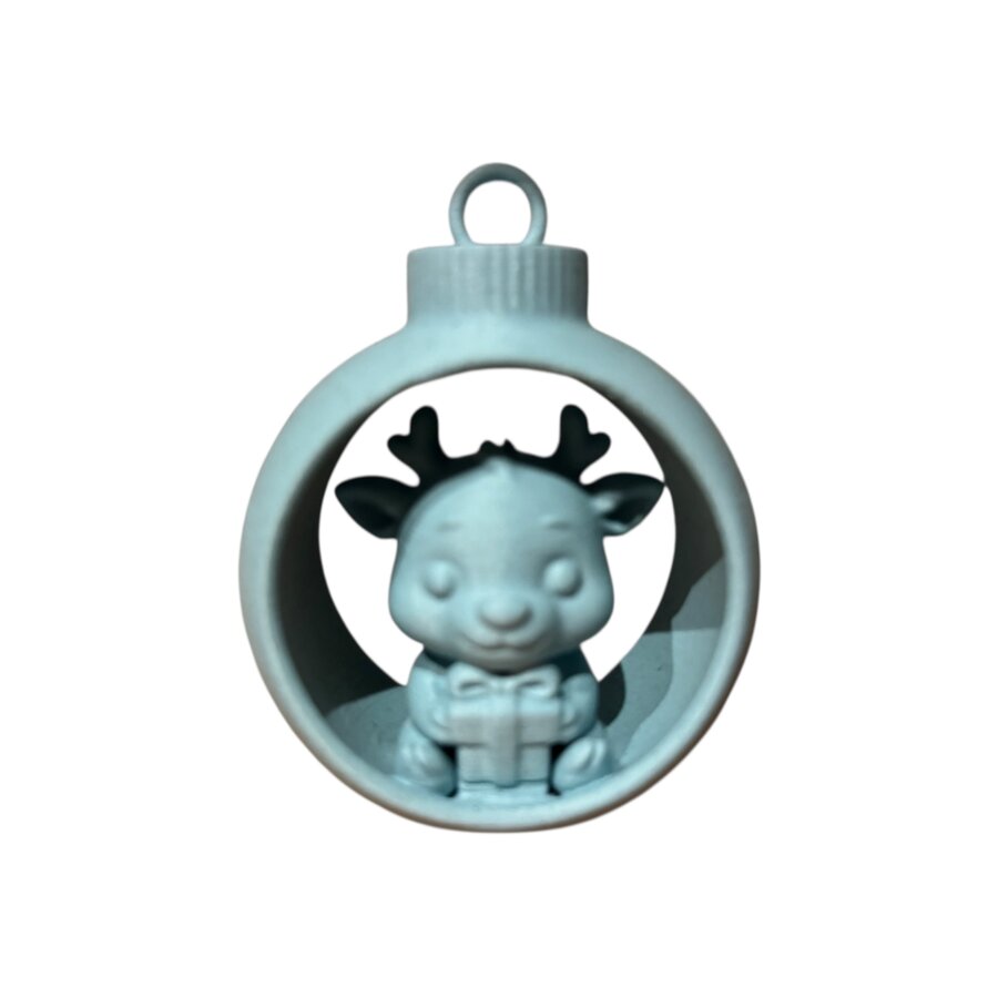 Christmas Present Reindeer in Ornament Assorti