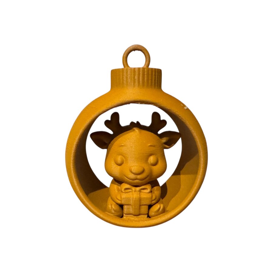 Christmas Present Reindeer in Ornament Assorti