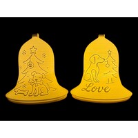 Christmas Tealight Lamp Bell Dog Pos.