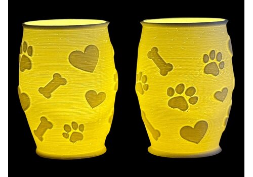Christmas Tea Light Lamp Paws, Hearts & Bones Pos.