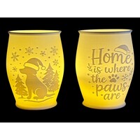 Christmas Tea Light Lamp Home Dog Pos.