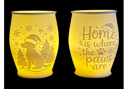 Christmas Tea Light Lamp Home Dog Pos.