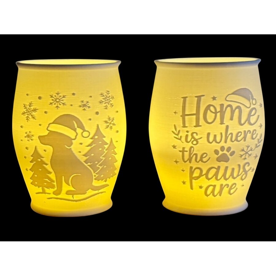 Christmas Tea Light Lamp Home Dog Pos.