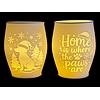 Christmas Tea Light Lamp Home Dog Neg.