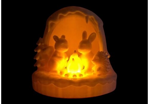 Christmas Winter Forest Diorama Tealight