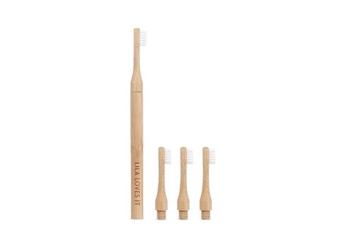 Lila Loves It Bamboe tandenborstel + vervangbare kopjes