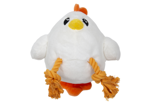 Holidays Knuffel Kip Met Touw Wit