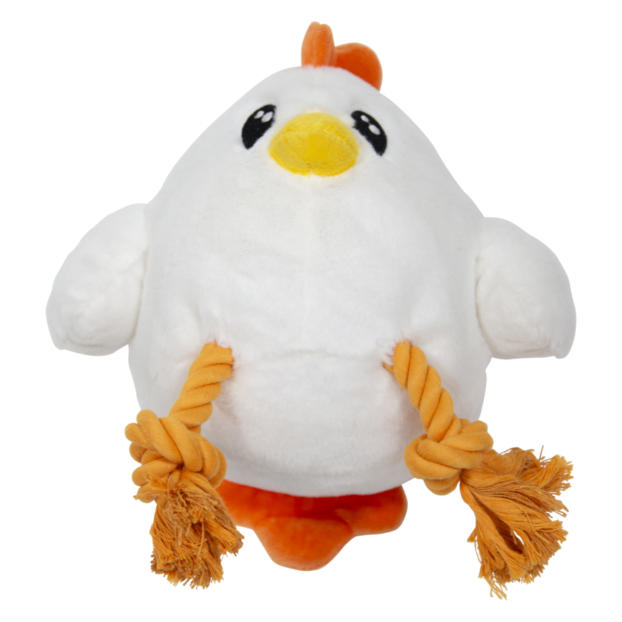 Holidays Knuffel Kip Met Touw Wit