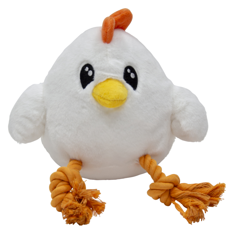 Holidays Knuffel Kip Met Touw Wit