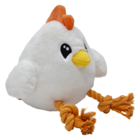 Holidays Knuffel Kip Met Touw Wit