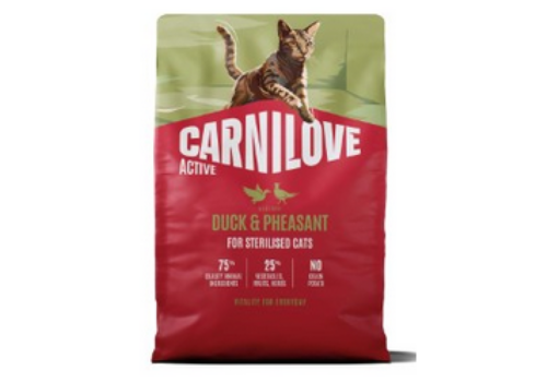Carnilove Kat Eend & Fazant Sterilised Adult 2 KG