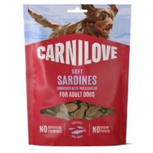 Carnilove Hond Soft Snack Sardines met Look 200 gram