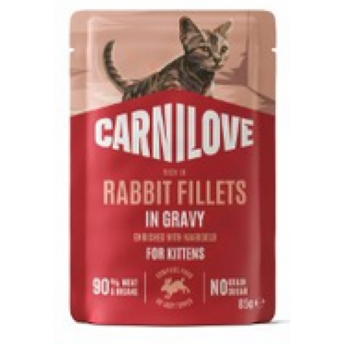 Carnilove Kitten Pouch Konijn met Goudsbloem 85 gram