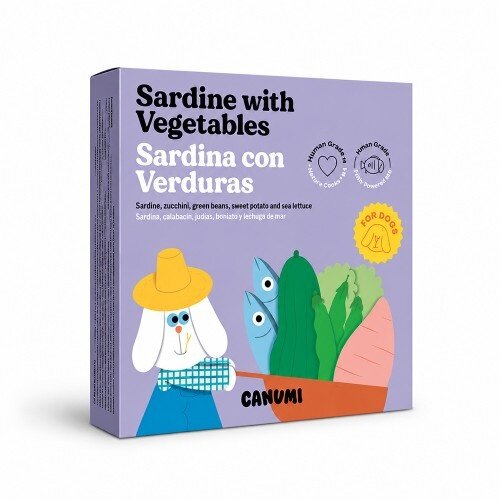 Canumi Sardines met groenten voor de hond 115 gram