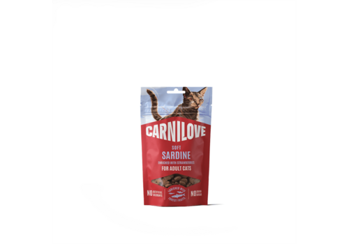 Carnilove Kat Soft Snack Sardine met Aardbei 50 gram