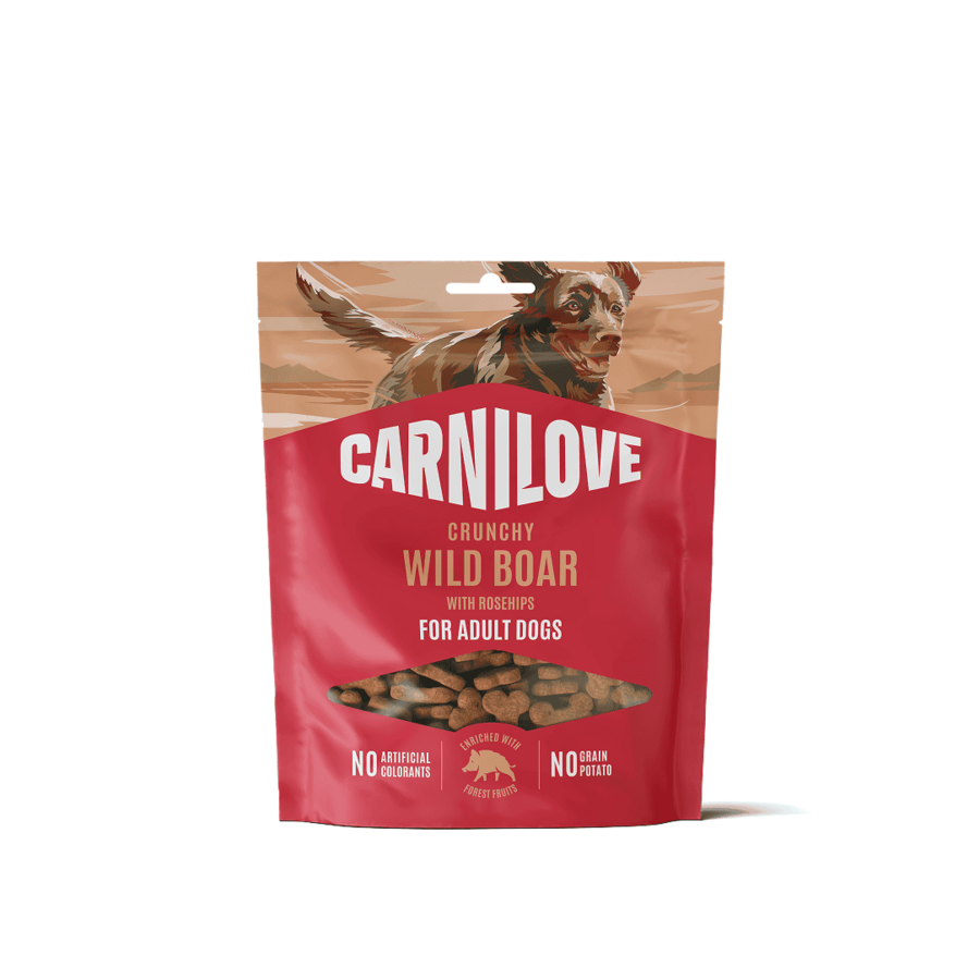 Hond Crunchy Snack Everzwijn met Rozenbottel 200 gram