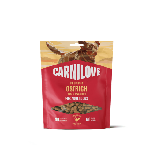 Carnilove Hond Crunchy Snack Struisvogel met Bramen 200 gram
