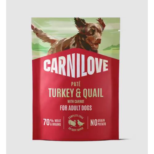 Carnilove Hond Pouch Kalkoen & Kwartel met Gele Wortel 300 gram