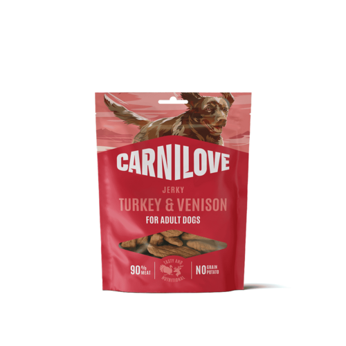 Carnilove Hond Jerky Kalkoen & Hert 100 gram