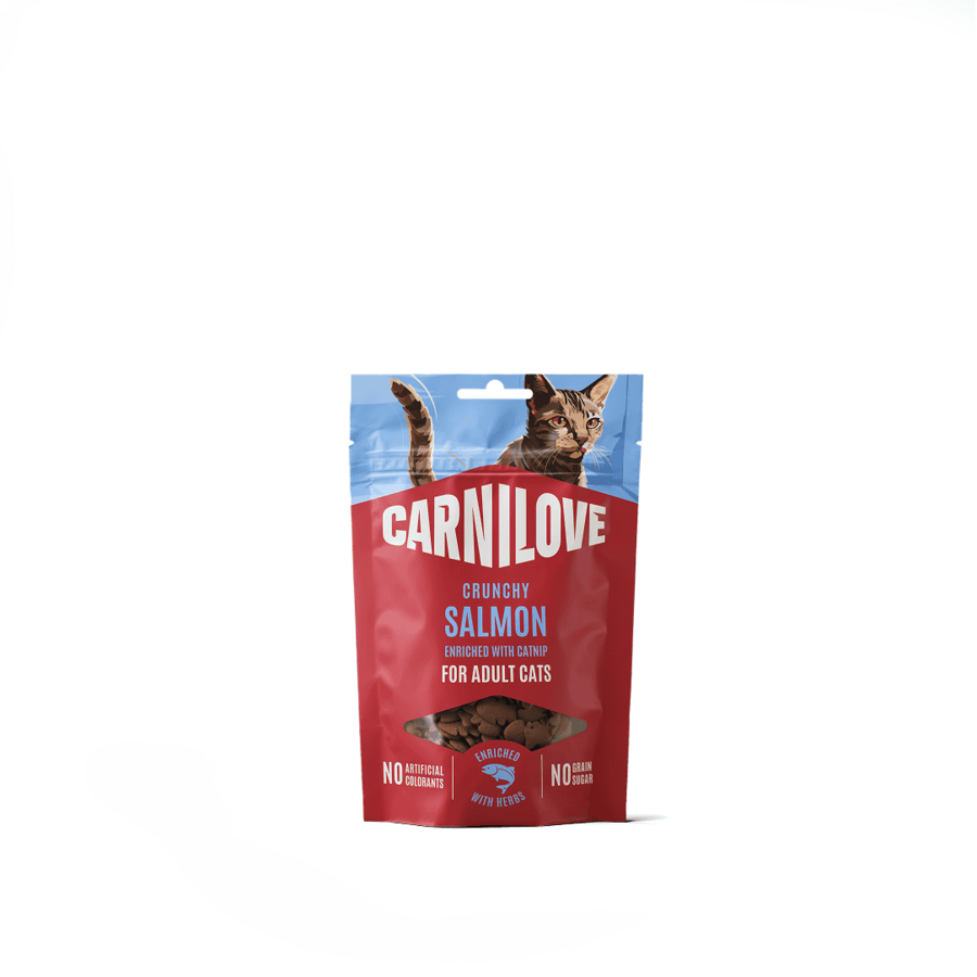 Kat Crunchy Snack Zalm met catnip 50 gram