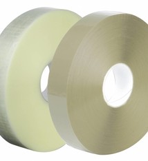 Machine tape PP acryl 28 micron, 990 mtr x 48 mm transparant, 6 rol/ds