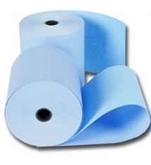 Thermo kassarollen 80x80x12mm 55 gr. blauw 1 doos a 50 rol