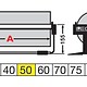 Legro Legro papierrolhouder 50 cm half raam frame tafel