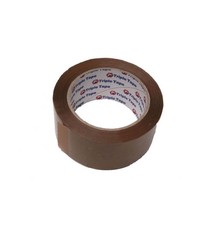 Plakband PP Acryl Now Noise 66 mtr x 50 mm bruin 32 micron verpakking 1 doos a 36 rol