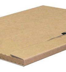 Bruine kalenderverpakkingen 3 panelen, 1030mm x 710mm x 10mm, pak van 10 stuks, geplooid in 2, enkele golf (medium), kraft, belastbaar tot 10kg.