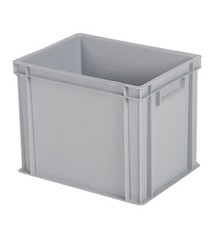 Stapelbak / bordenbak - 400 x 300 x H 320 mm (versterkte bodem) - grijs