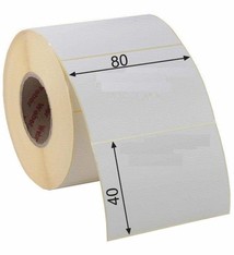 Zebra thermo etiket niet permanent 80x40mm, 1.260 et./rol