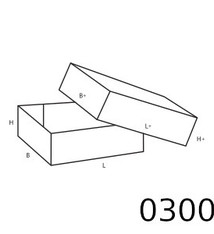 Bodem/deksel doos 400x400x100mm feco 300 niet gelijmd + 428x414x106mm BC Golf , per set