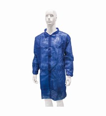 Hygoclean Non-woven disposable bezoekersjas BLAUW  XXL  - Doos a 50 stuks