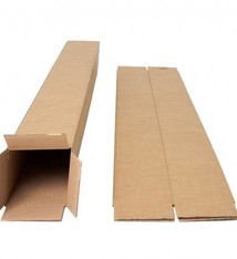 Vierkante verzendkoker 120 x 120 x 610 mm bruin, 20 stuks per pak