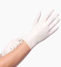 Hygoclean Latex handschoenen poedervrij wit maat XL - 100 stuks per doos 10 doos per omdoos