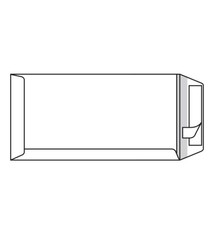 Plus Zak/Akte Envelop C4,229x324mm Speedmail, wit, houtvrij ECF, 100g/m2, strip, rechte klep, zonder venster, doos met 250 stuks, FSC mix 70%, Binnendruk blauwe puntjes