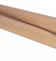 Ronde verzendkoker L870 inwendig L 850 x diameter 70 mm bruin met doppen