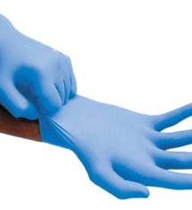 Hygoclean Latex handschoenen poedervrij blauw maat M - 100 stuks per doos 10 doos per omdoos