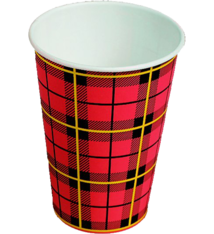 Koffiebeker Schotse ruit Scotty 150ml 2500 bekers per doos
