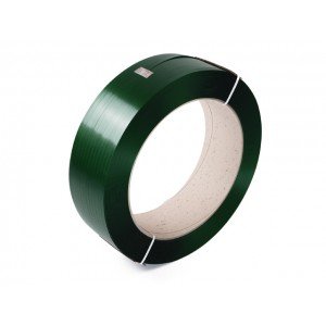 PET Omsnoeringsband B 15.5 / 0.70 mm x L 1700 mtr x K406 groen, treksterkte 380 kg