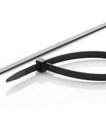 WKK Zwarte kabelbinders 300 mm lang x 3.6 mm Polyamide 6.6 1000 stuks per verpakking