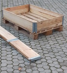 Palletranden 80x120cm, 20 cm hoog gebruikt