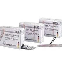 Scalpelmesjes, carbonstaal Steriel Nr.10 - 100 St