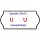 Sato Samark 2612 wit afneembaar 1500/rol 36 rol per doos